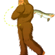 Step 2: Hold the fish with both hands and swing it right to left across your body.